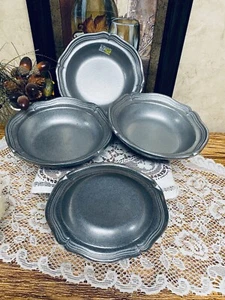 {4} Wilton Armetale Queen Anne Pewter Bowls Scalloped Edge Mt. Joy PA. New w/Tag - Picture 1 of 8