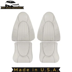 1997-2000 For Jaguar XK8/XKR Genuine Leather Front Seat Covers Ivory "NED" - Picture 1 of 11