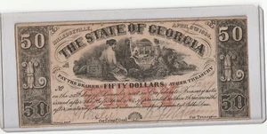 1864 State of Georgia $50 CR. 22 - Picture 1 of 2