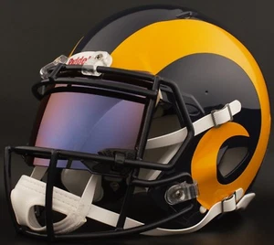 ***CUSTOM*** LOS ANGELES RAMS Full Size NFL Riddell SPEED Football Helmet - Picture 1 of 5