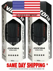 Clinador de grafeno Vittoria Corsa Control G 2.0 700 x 30 todo negro basado en EE. UU. - Imagen 1 de 2