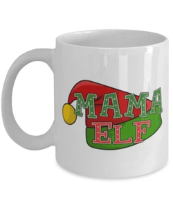Lustige Weihnachtstasse Mama Elfe - Bild 1 von 2