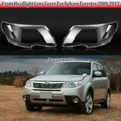 Pair Headlight Headlamp Lens Cover Lampshade Shell For Subaru Forester 2009-2012 Foto 1 de 4