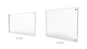 Magnetic Picture Frame Tabletop Clear Acrylic Holder Photo Frame Sign Holder - Picture 1 of 16