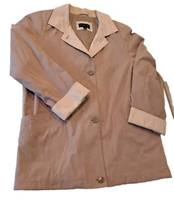 Braetan Women's Lightweight Coat Size L Two-Tone Brown Lined Button Down - Picture 1 of 9