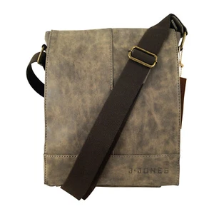 Umhängetasche Messenger Bag Cross-Over Herren Damen Tasche Taupe Stoff modern - Bild 1 von 12