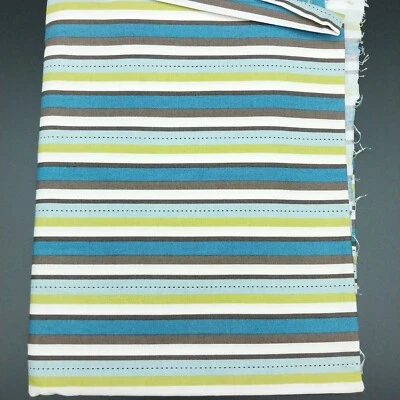 52" OOP Cotton Fabric Pirate Matey's Stripes Blue Emily Taylor C3125 Riley Blake - Image 1 of 4