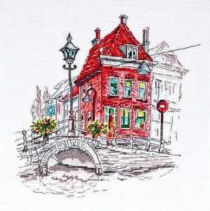 DIY Needlepoint Cross Stitch "Colored town-3" Tapestry Embroidery Kit - Picture 1 of 7