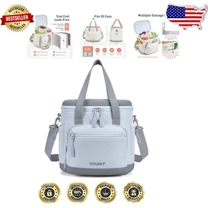 Insulated Cooler Bag with Multiple Pockets - Perfect for Road Trips & Picnics - Picture 1 of 8
