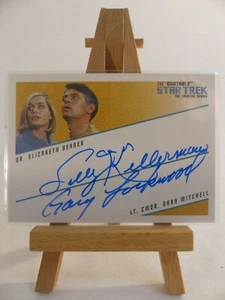 Tarjeta de autógrafo doble citable de Star Trek TOS DQA1 Gary Lockwood Sally Kellerman - Imagen 1 de 3