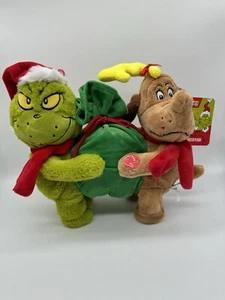 The Grinch & Max Animated Singing & Dancing Stepper Plush Holiday Christmas NEW - Picture 1 of 2