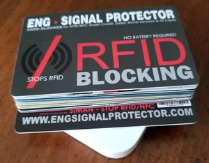 10 CARDS RFID SIGNAL BLOCKING & CREDIT CARD PROTECTOR VON-ENG RACING - Picture 1 of 15