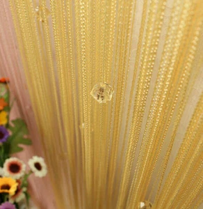 String Tassel Curtain Crystal Beads Window Panel Scarf Valances Divider Beaded - Picture 1 of 22