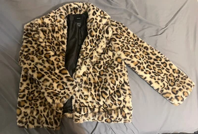 Forever 21 Leopard Print Fur Coat - Image 1 of 3