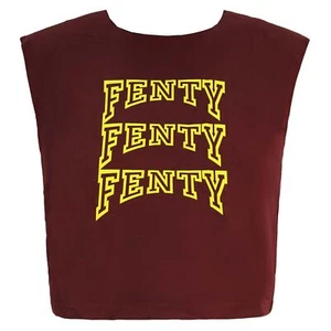 Top Puma x Rihanna Fenty sin mangas recortado cuello redondo borgoña para mujer 575875 01 - Imagen 1 de 1