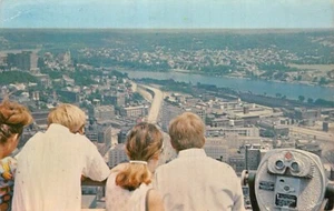 Postkarte OH: Downtown Cincinnati vom Carew Tower, Ohio, veröffentlicht 1971 Luftaufnahme - Bild 1 von 2