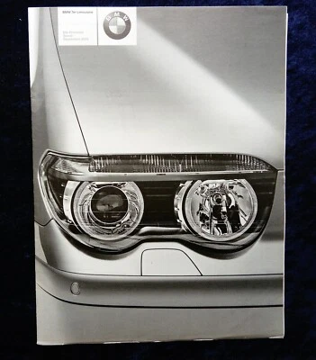 BMW 7er Reihe, E 65, Preisliste 9.2002 mit den Modelle:  735i 745i 730d 740d Foto 1 de 2