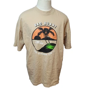 Camiseta Bad Bunny Hombre XL Un Verano Sin Ti Worlds Hottest Tour Merch 2022 Beige - Imagen 1 de 8