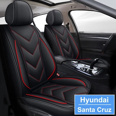 Fundas de cojín de 5 asientos para coche líneas rojas cuero PU para Subaru WRX STI 2015-2023 Foto 1 de 4