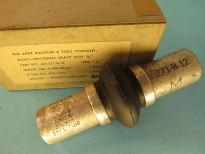 Apex AN271-B-12 Universal Swivel Joint W/Rubber Sleeve Aircraft NOS - Image 1 of 2