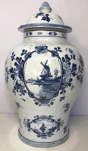 Belle Et Ancienne Potiche DELFT Pays-Bas 🇳🇱 H 33,5 D 19 Cm - Imagen 1 de 9
