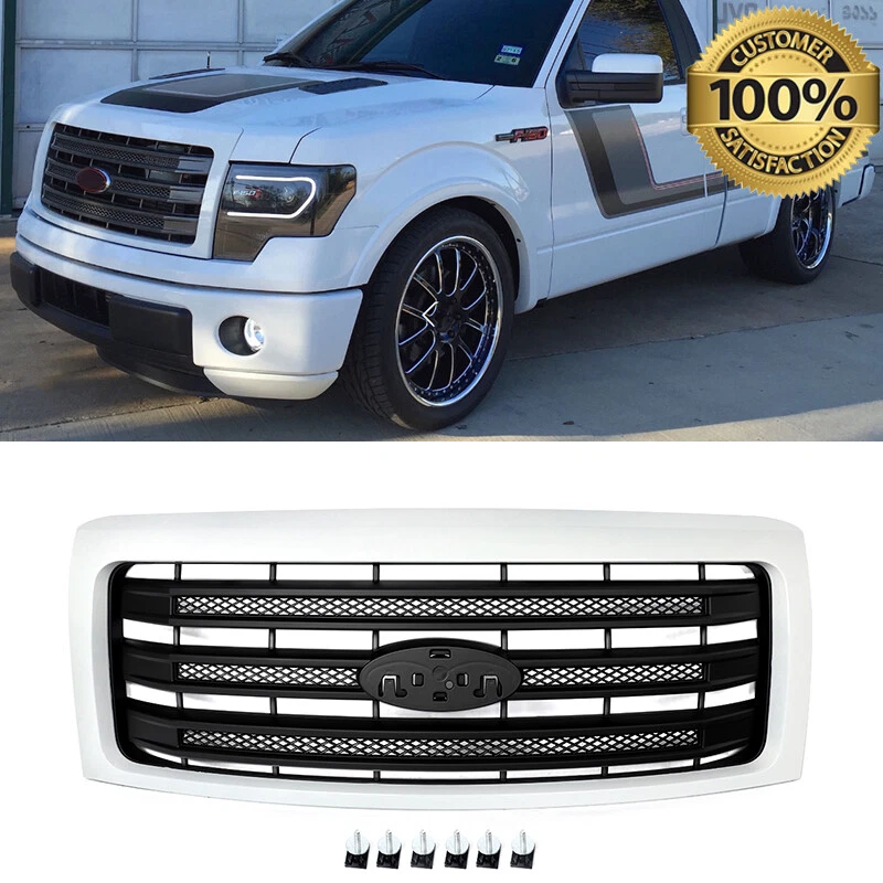 Oxford White Front Bumper Grille For 2009-2013 2014 Ford F150 F-150 King Ranch - Image 1 of 4