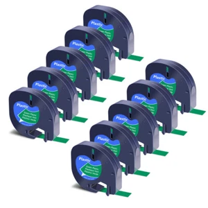 10 piezas se adapta a cinta de plástico verde 12 mmx4 m DYMO LetraTag QX50 XM 91334 - Imagen 1 de 12