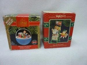 LOT 2 HALLMARK KEEPSAKE ORNAMENT ARTIST'S FAVORITES AND ENESCO HOT OFF THE PRESS - Picture 1 of 20