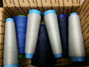 7 American 3X 6000 Yards & 4 16 oz Serger Cone Thread Textured Poly all purpose - Picture 1 of 9