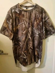 Realtree Hardwoods Camo Shirt Mens XL Camouflage Short Sleeve Hunting GC - Picture 1 of 13