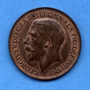 Farthing 1924 Great Britain Coin KM #808.2 - Lustrous - Picture 1 of 2