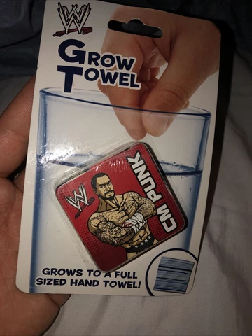 NEW WWE WWF Wrestling Grow Towel CM Punk AEW Rare Millennium Products 2013 Cover