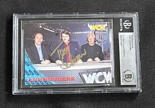 TONY SCHIAVONE 1998 TOPPS WCW/NWO SIGNED AUTOGRAPHED CARD BECKETT BAS AUTHENTIC