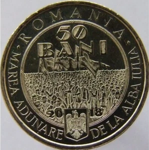 50 Bani 2018 - Romania - Marea Unire 1918 - UNC - circulating commemorative coin - Picture 1 of 3