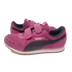 Vintage Puma lila Wildleder Racer Sneaker Tennisschuhe Freizeit Größe 3 Jugend Mädchen - Bild 1 von 8