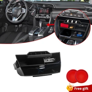 Interior Console Coin Holder Storage Box w/USB Cable For Honda Civic 2016-2021 - Bild 1 von 12