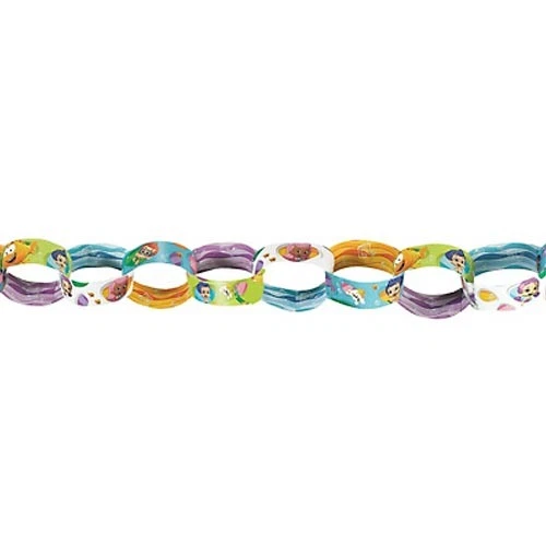 BUBBLE GUPPIES PAPER CHAIN GARLAND ~ Birthday Party Supplies Decorations Nick Jr - Image 1 of 1