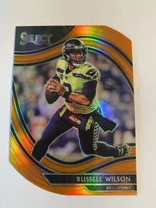 2020 Select Football Orange Die Cut Prizm Russell Wilson Seahawks - Picture 1 of 1