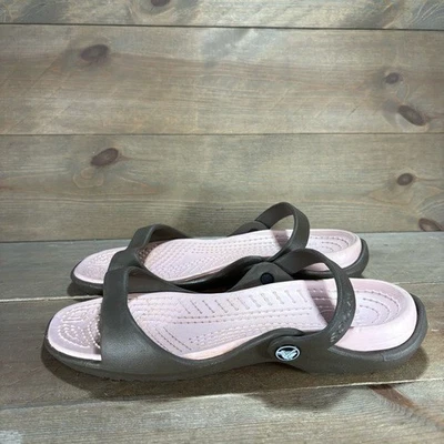 crocs cleo womens size 10 shoes brown slip on comfort sandals - Image 1 of 4
