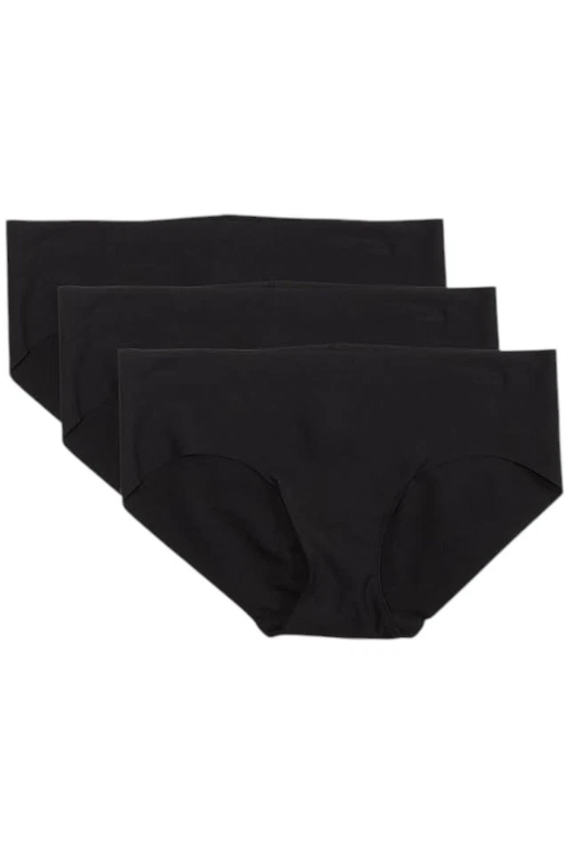 Commando Women's 3-Pack Cotton Bikini Panties Black - Image 1 of 1