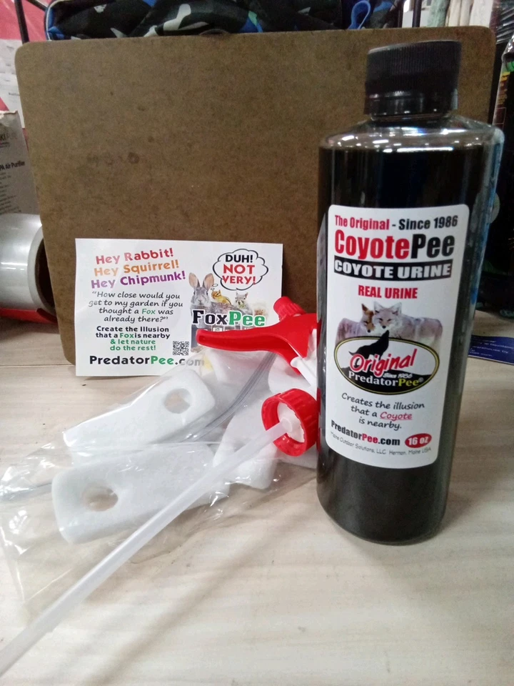 APEX Pack Of 2 Coyote Urine 16oz Coyotes Urines Animal Garden trapping 1056