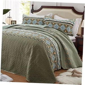Quilt Set Full/Queen Size 3 Piece Bedspread Coverlet Lightweight Comforter - Picture 1 of 7