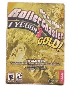 Roller Coaster Tycoon Gold Edition Computer Game W/ Big Box & Jewel Case PC /Mac - Picture 1 of 5