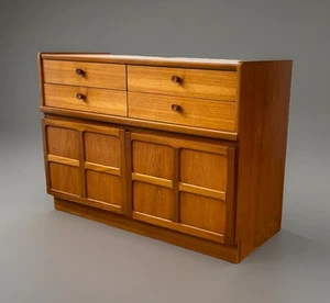 Mid century Nathan Teak Squares Sideboard Buffet Drinks Cupboard DELIVERY* - Picture 1 of 14