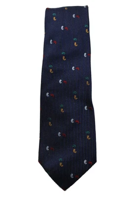 Corbata Fendi Para Hombre Seda Estampado Geométrico Multicolor Azul Talla 54" Foto 1 de 4