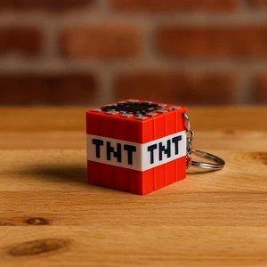 Minecraft TNT Schlüsselanhänger Anhänger Gamer Fanartikel Geschenk Gaming Deko - Bild 1 von 9