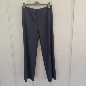 Lafayette 148 Wool Blend Trouser Pant Size 10 Women Quiet Luxury In Dark Navy - Picture 1 of 11