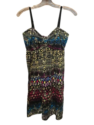 Vintage NOBO Babydoll Dress Women L Y2K Clubwear Festival 90s Print - Image 1 of 4