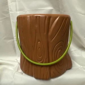 Popcorn Container Bucket Lantern With Handle Food Safe Orange & Green 8”X5” New - Picture 1 of 2