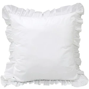 Queen's House 2-Piece White Euro Shams - Picture 1 of 8